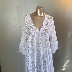 Elegant White Lace Dress